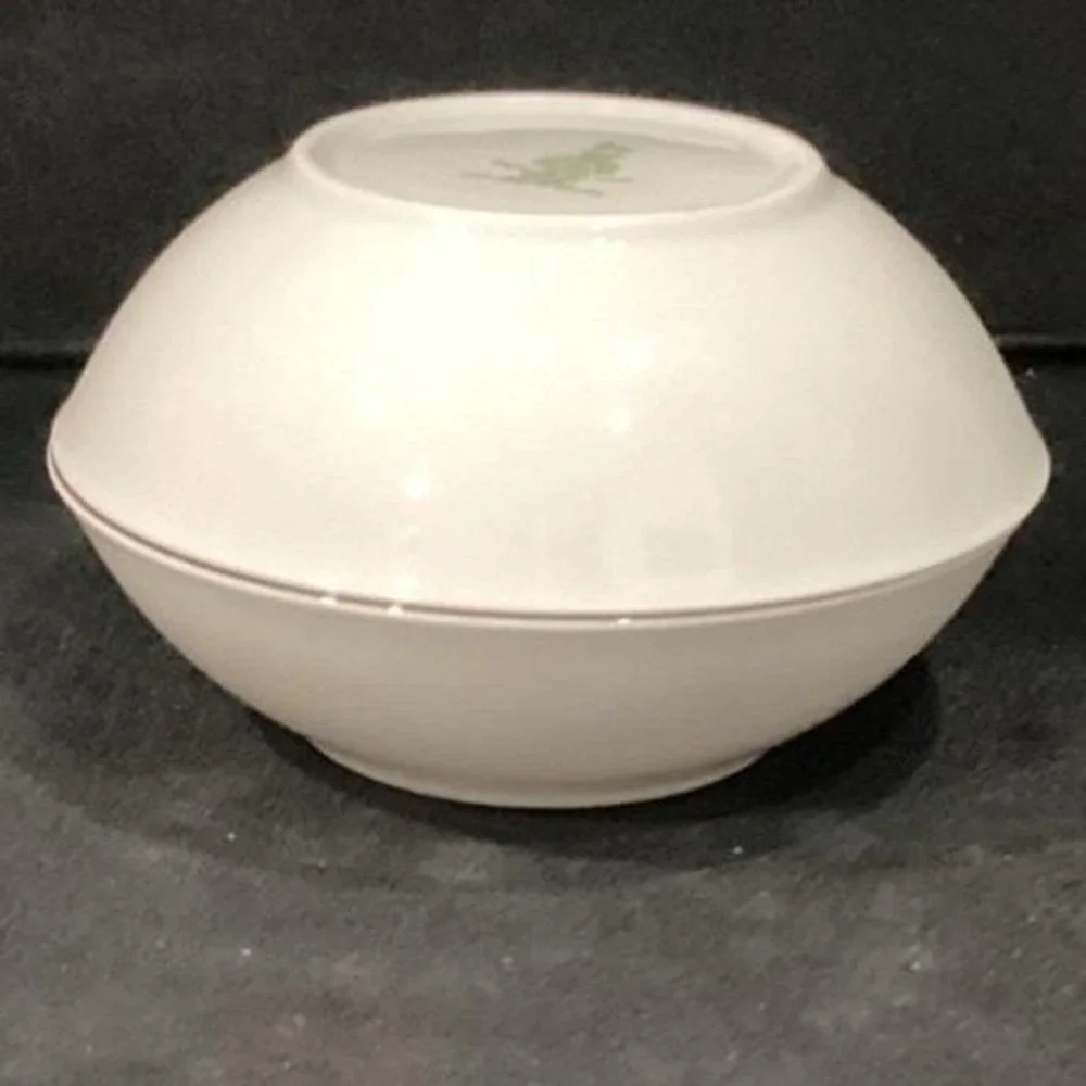 Royal Doulton Amulet Dessert Bowls, Set Of 2, White Floral Fine China Dinnerware